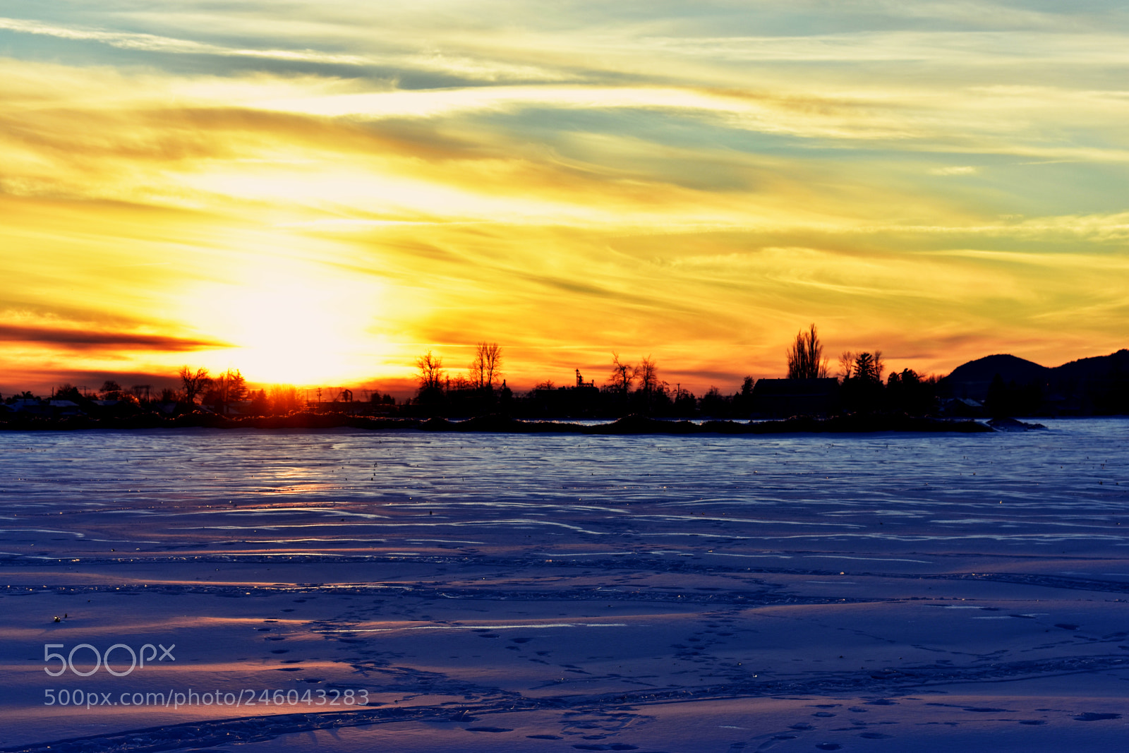 Nikon D3400 sample photo. Sunset on snowy waves photography