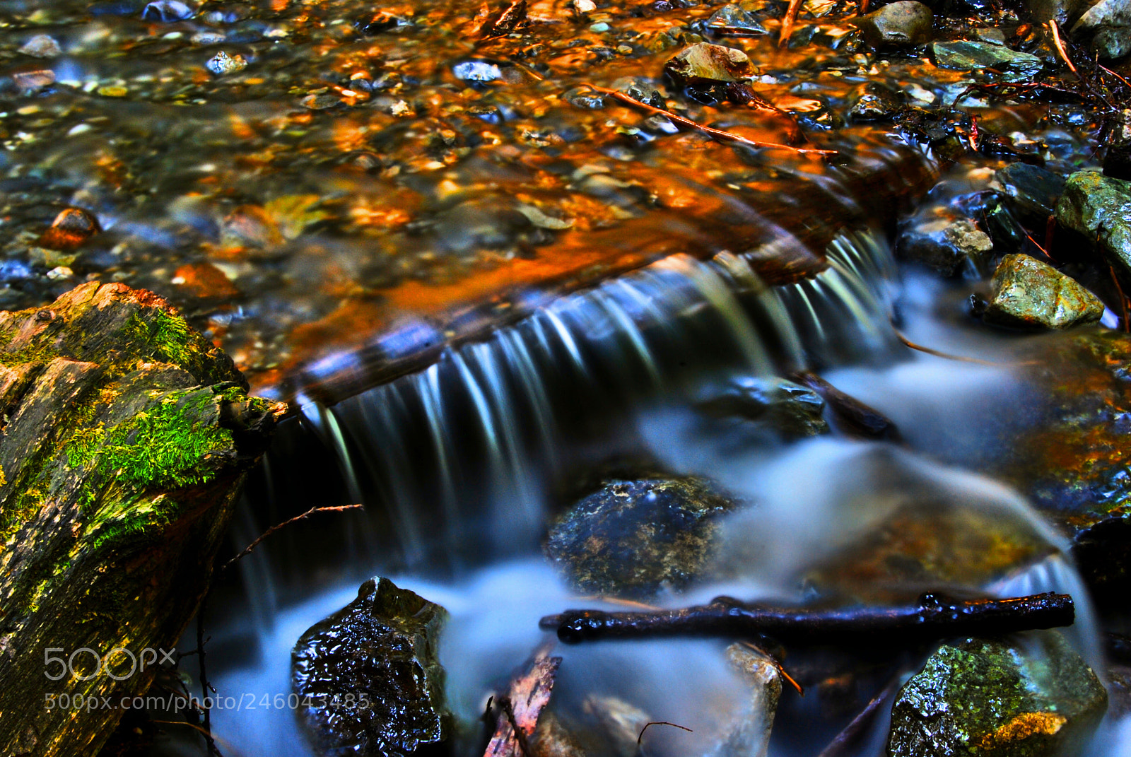 Nikon D60 sample photo. Bubbling stream photography