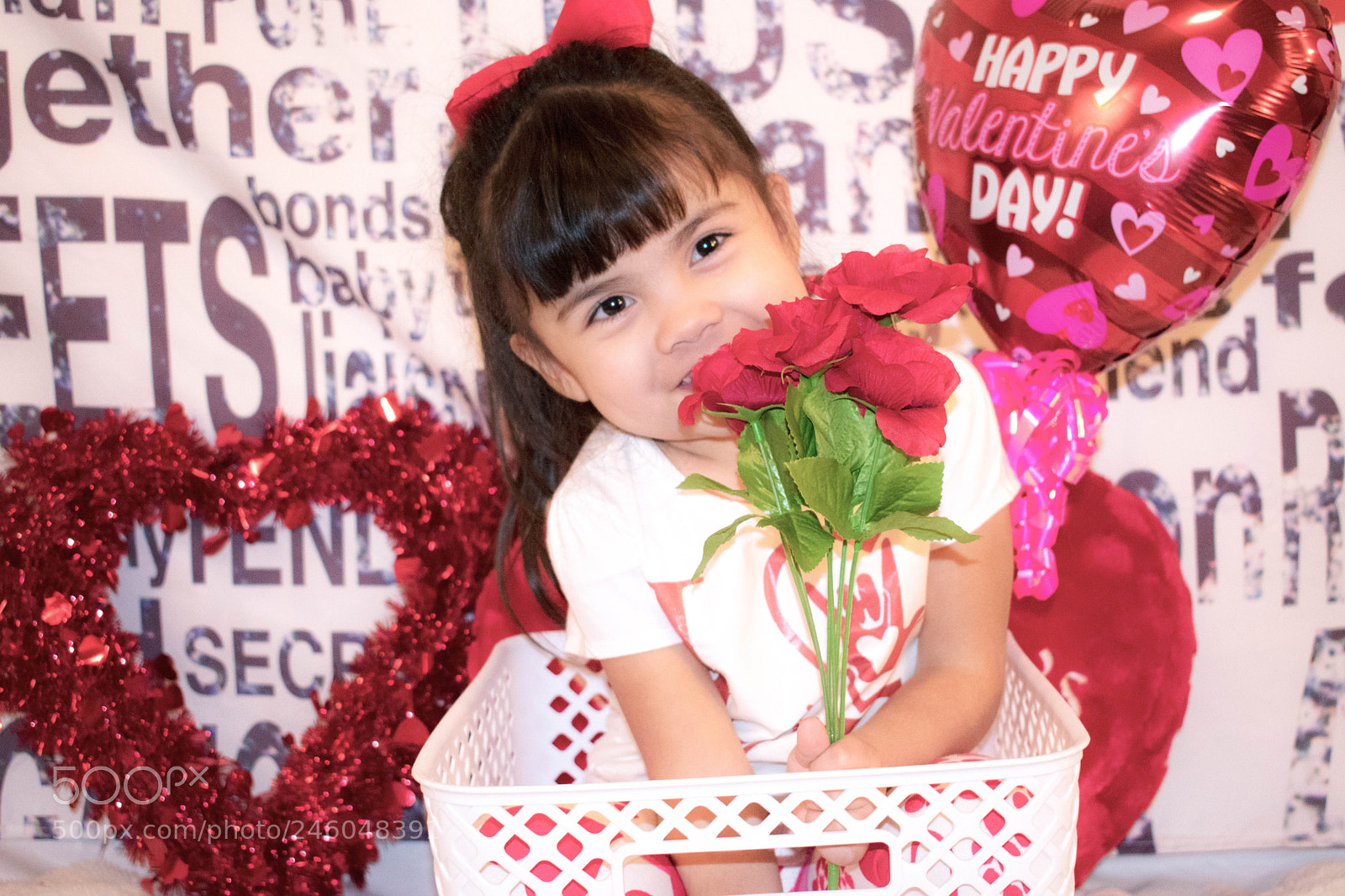 Nikon D3400 sample photo. My daughter's valentine's day photography