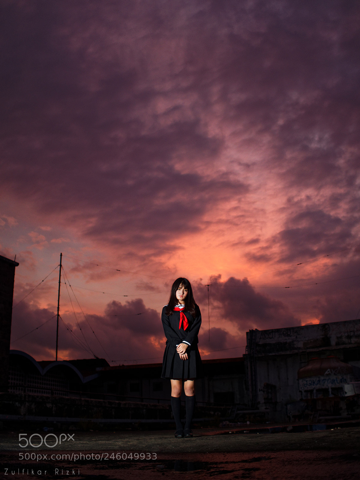 Olympus OM-D E-M1 sample photo. Beneath the cherry-blossom-colored sky photography