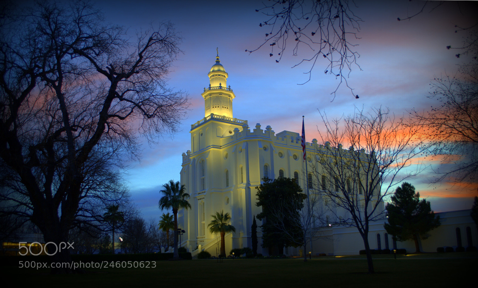Nikon D3000 sample photo. St. george lds temple photography