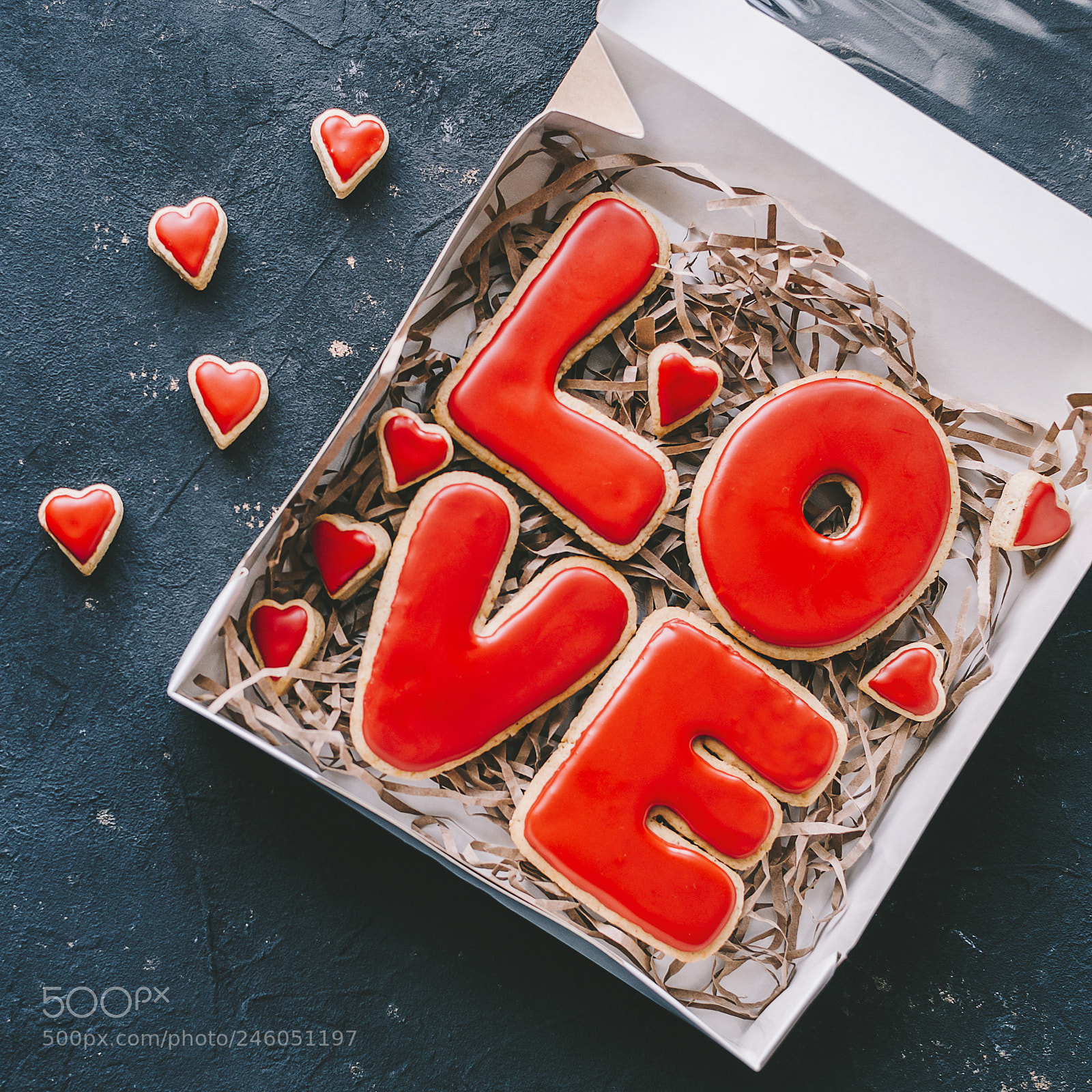 Nikon D7000 sample photo. Red heart cookies photography