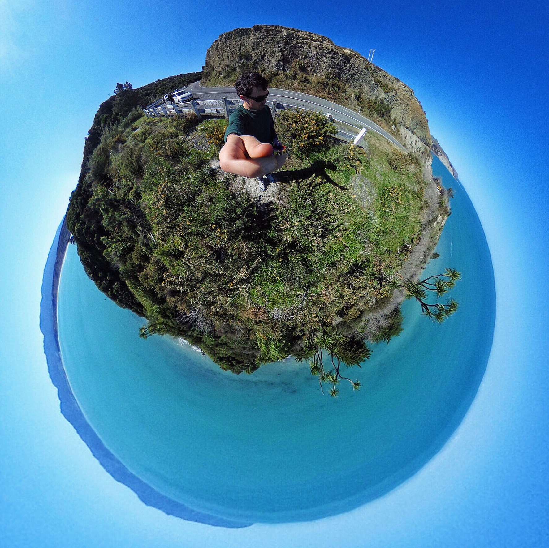 Ricoh Theta S sample photo. Little blue planet photography