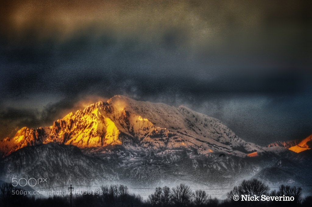 Canon EOS 7D Mark II sample photo. Sunset on the grigna photography