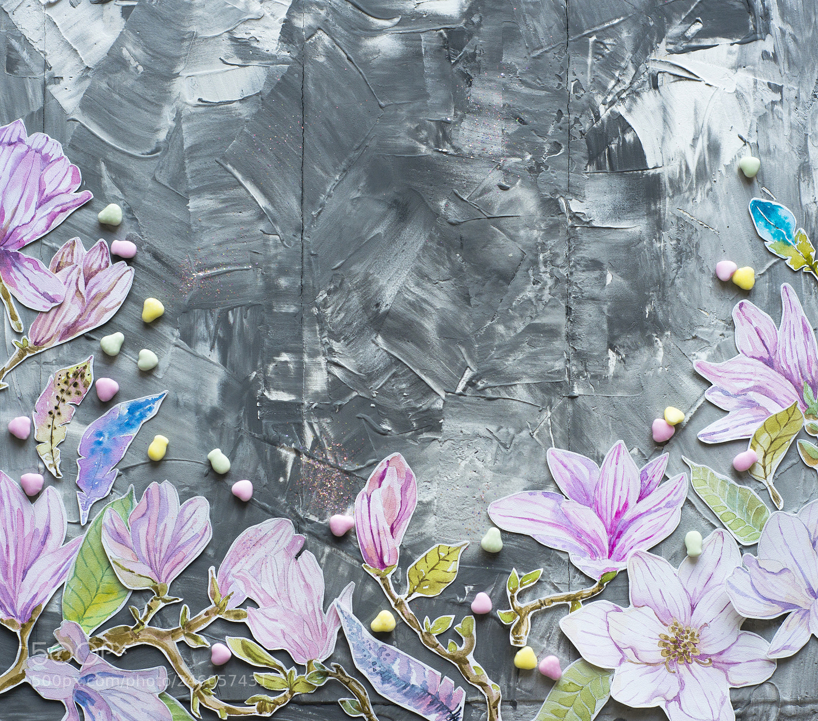 Nikon D610 sample photo. Frame watercolor flowers over photography