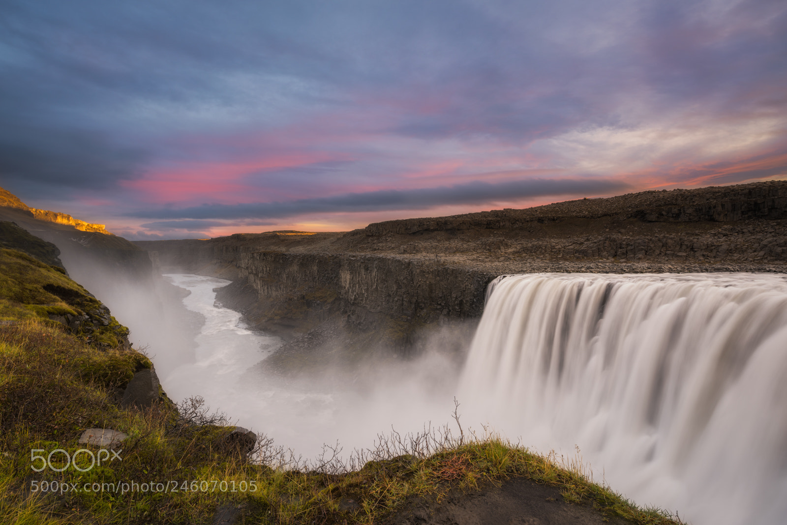 Nikon D810 sample photo. Dettifoss sunrise photography