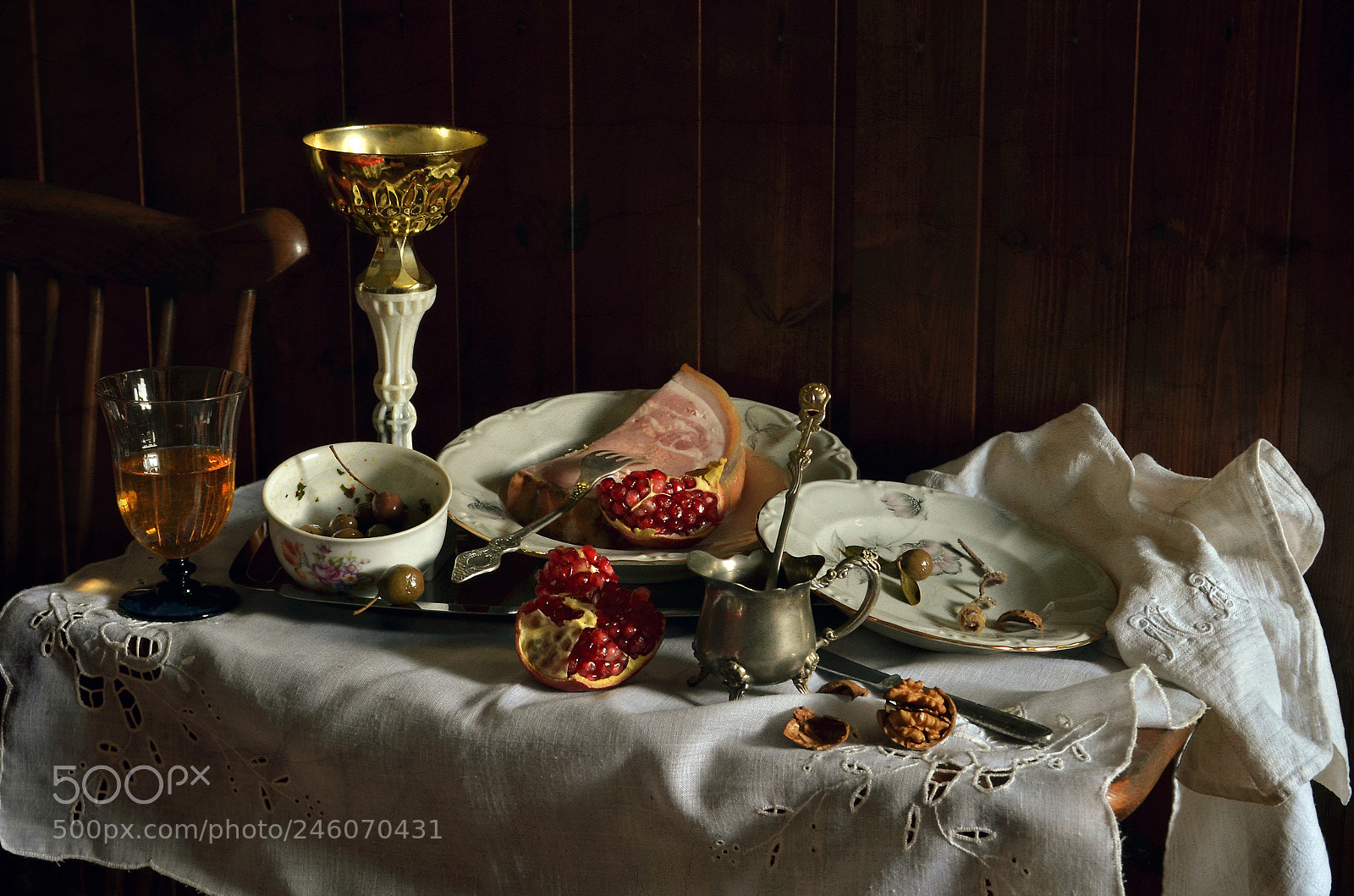 Nikon D5100 sample photo. With ham and pomgranate photography