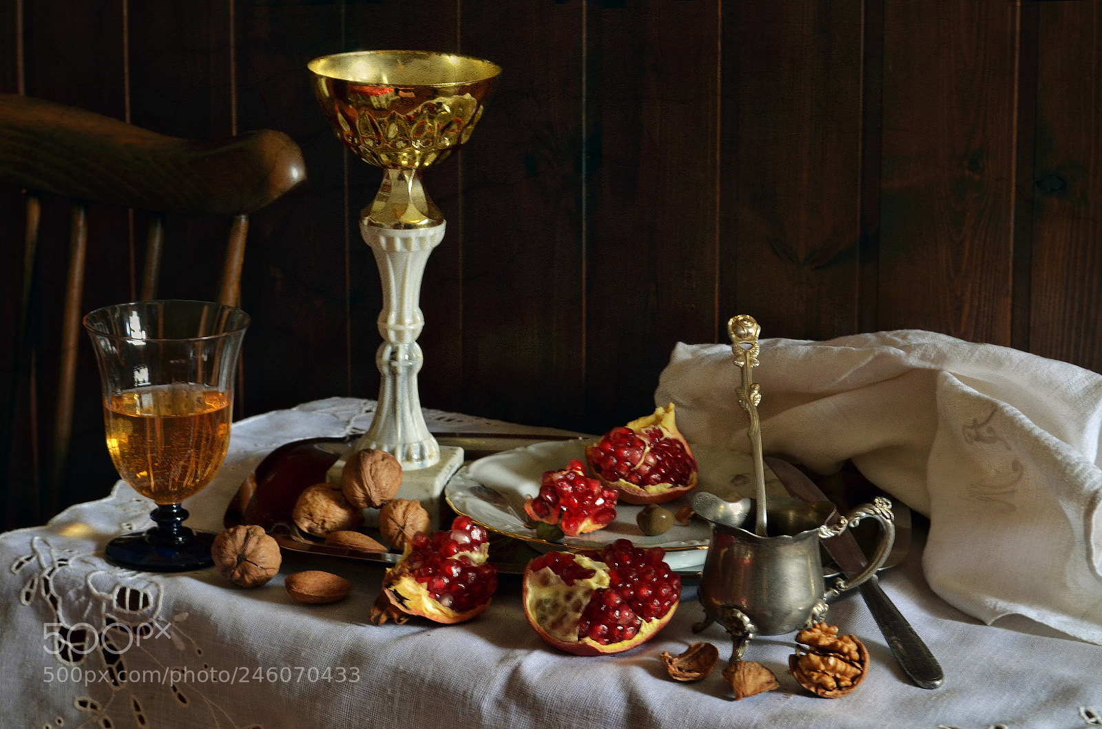 Nikon D5100 sample photo. With pomegranate and nuts photography