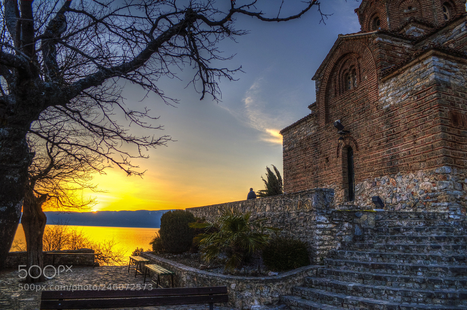 Nikon D5000 sample photo. Sunset at the church photography