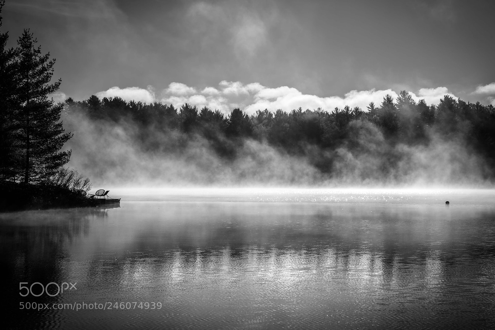Nikon D750 sample photo. Fall morning lake; quebec photography