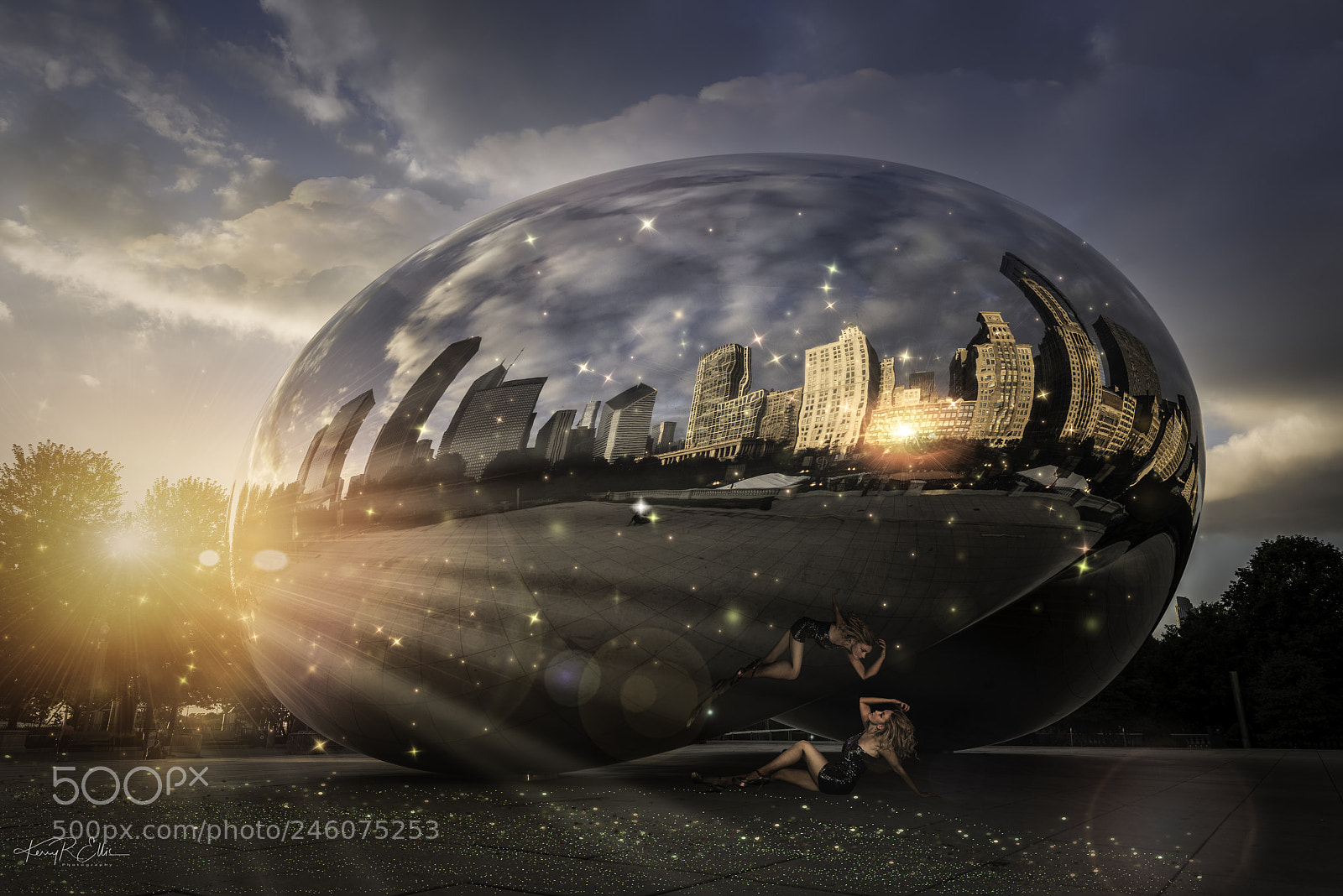 Nikon D810 sample photo. Sunrise at chicago bean photography