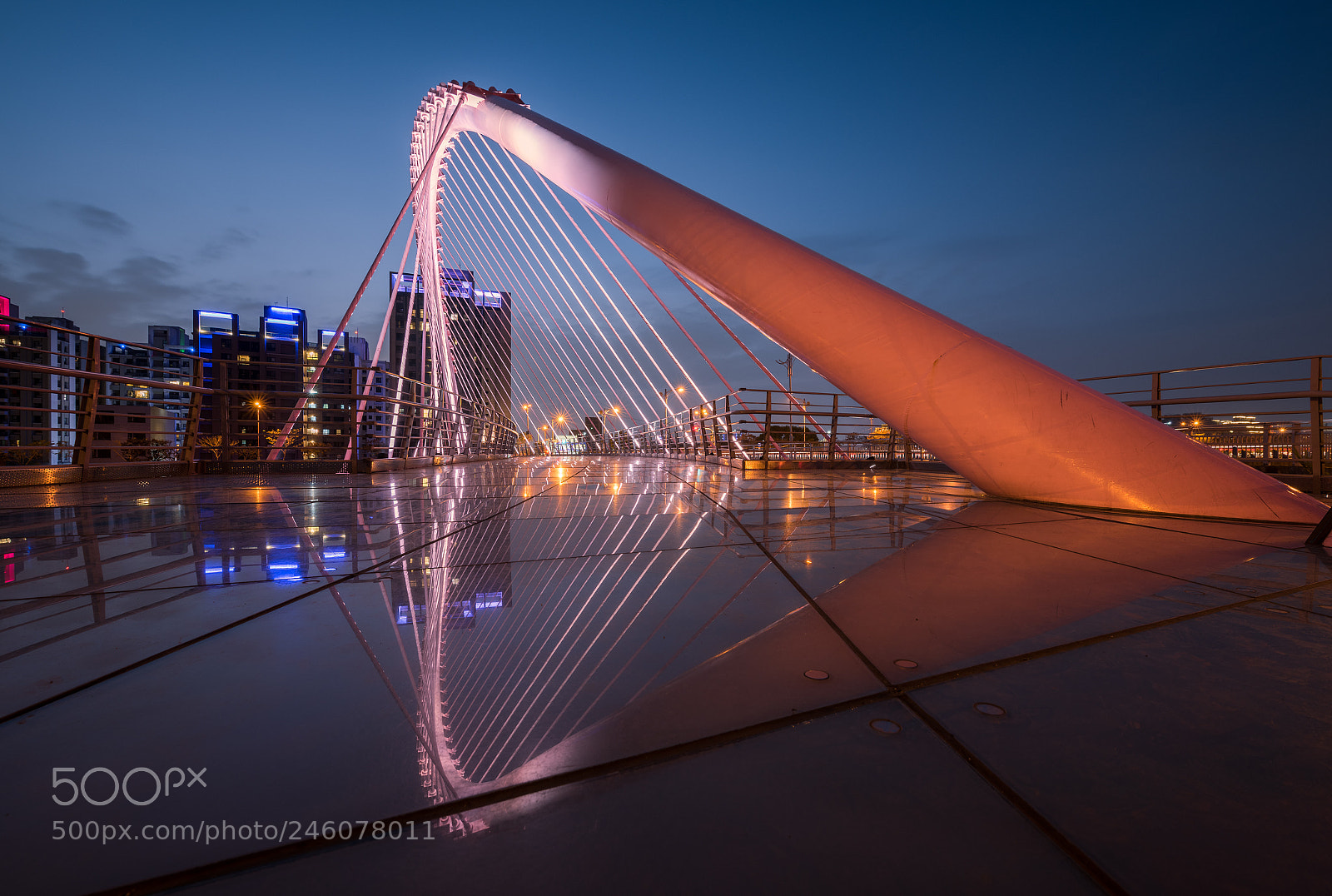 Nikon D810 sample photo. Blue hour reflections photography