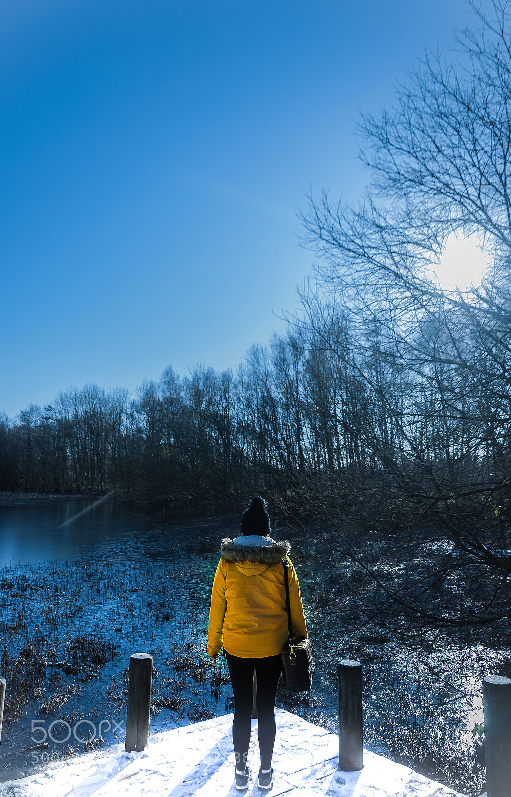Nikon D5000 sample photo. Frozen lake photography