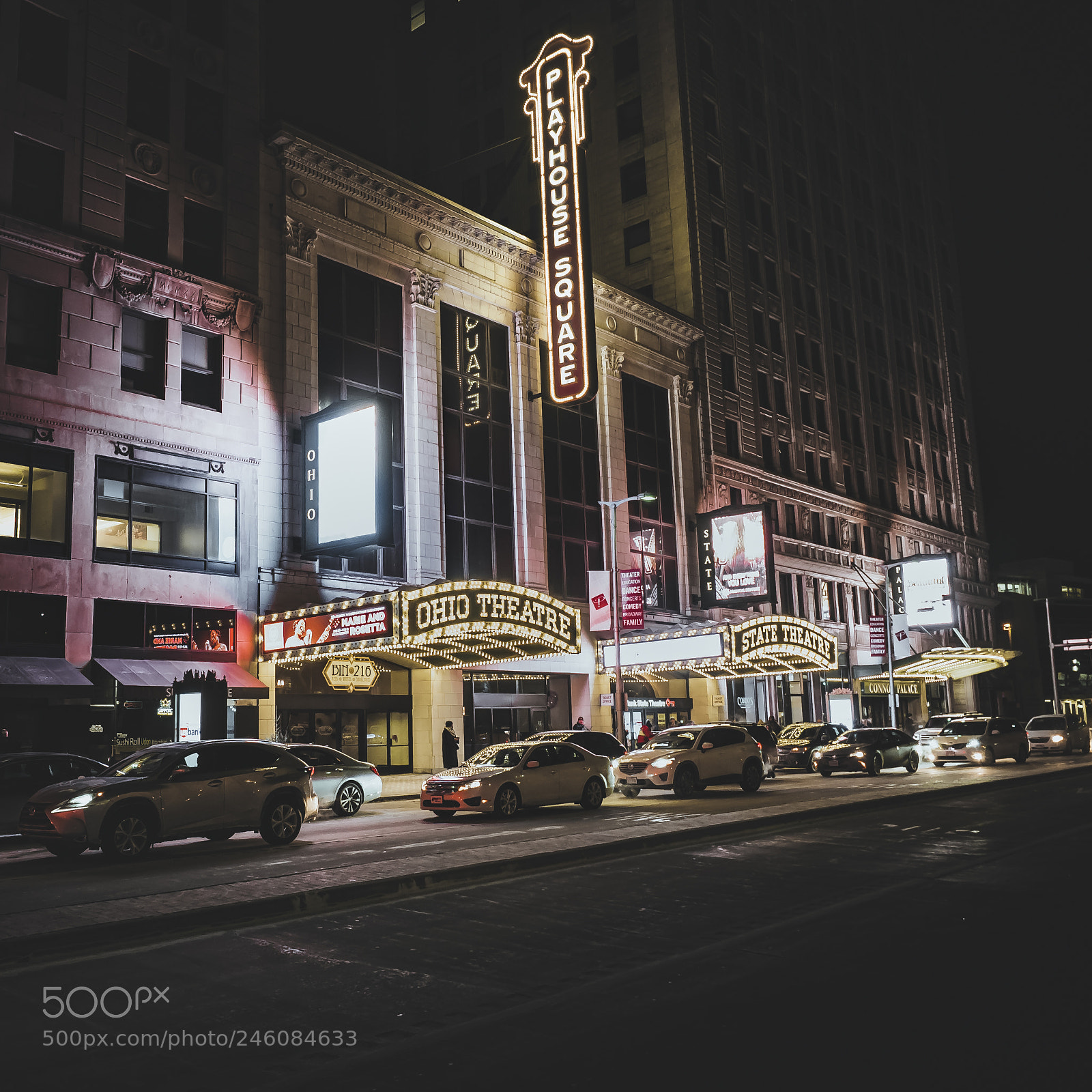 Olympus OM-D E-M5 II sample photo. Cleveland playhouse district photography
