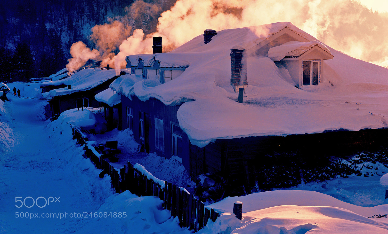 Nikon D800E sample photo. 雪乡人家冒炊烟 photography