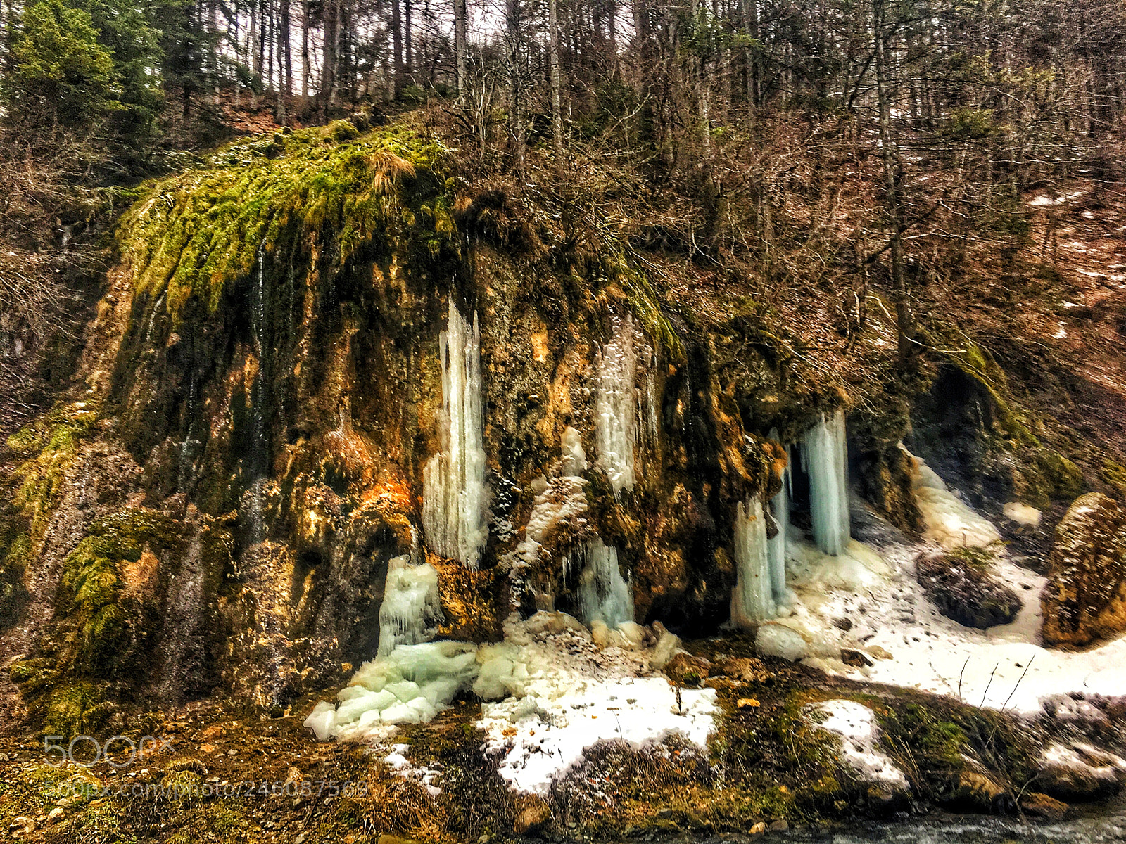 Apple iPhone 6s sample photo. Frozen waterfall photography