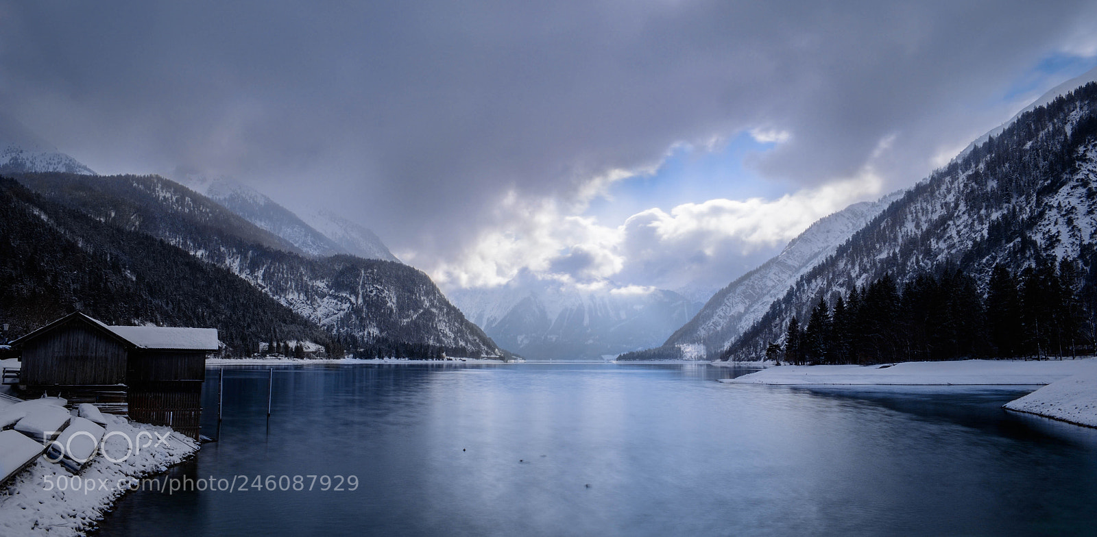 Nikon D5100 sample photo. Winter at lake achensee photography