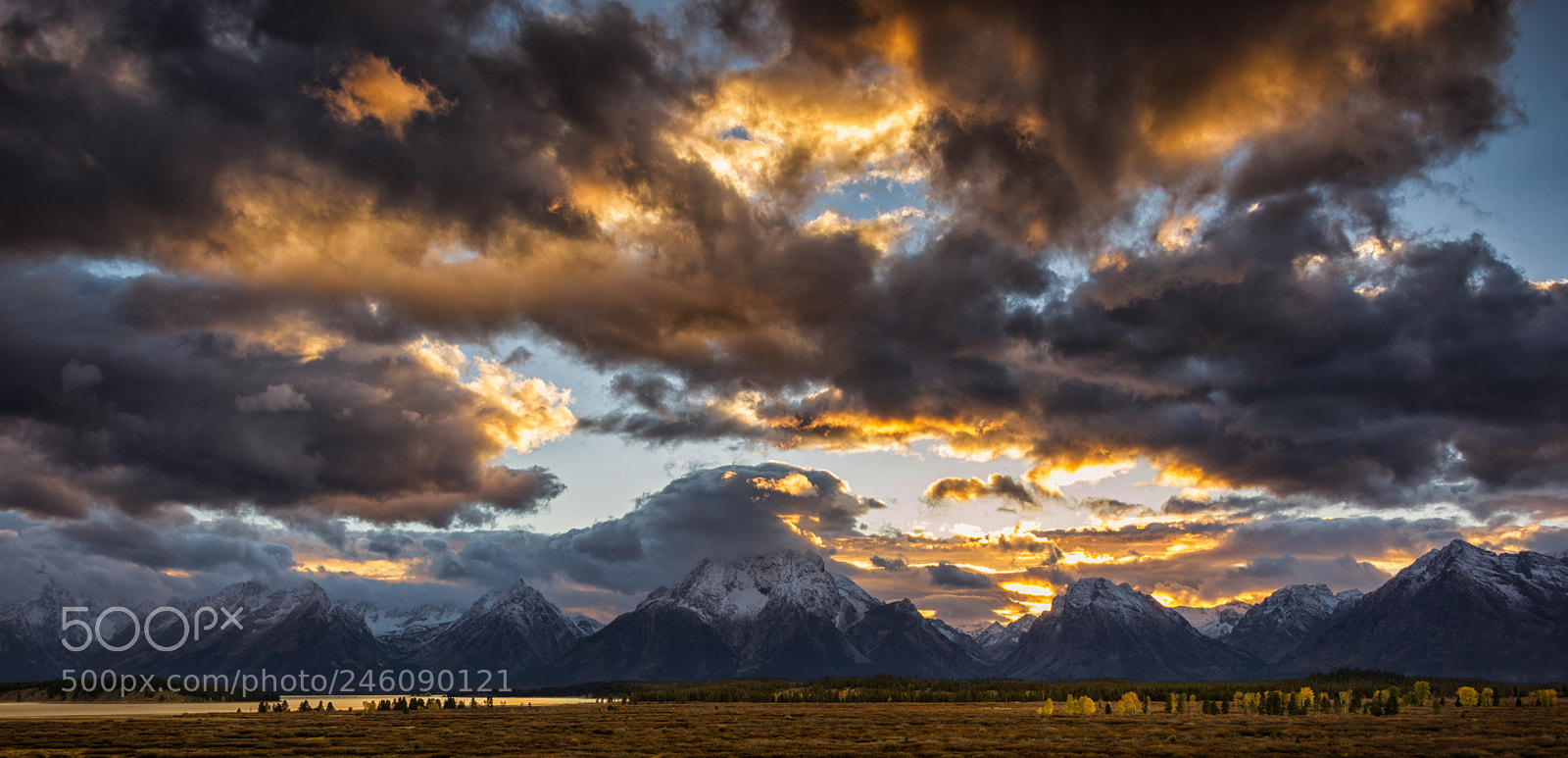 Nikon D7100 sample photo. Sunset at jackson lake photography