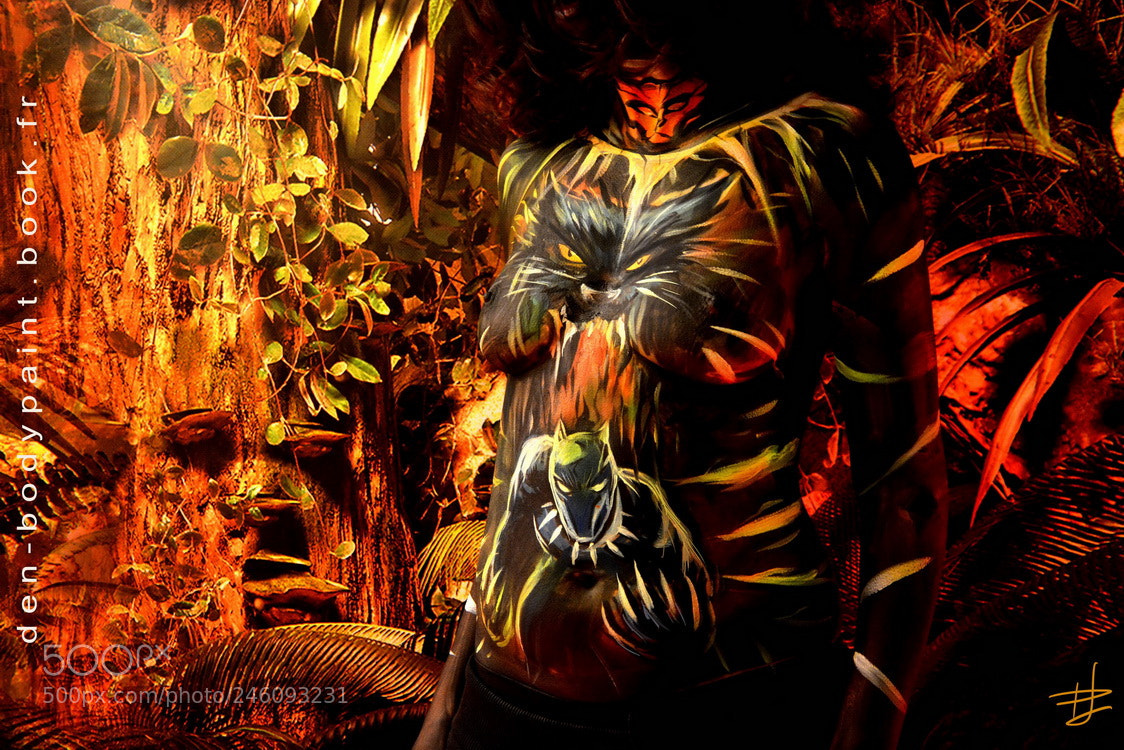 Nikon D5200 sample photo. Blackpanther bodypaint photography