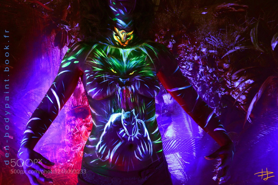 Nikon D5200 sample photo. Blackpanther bodypaint photography