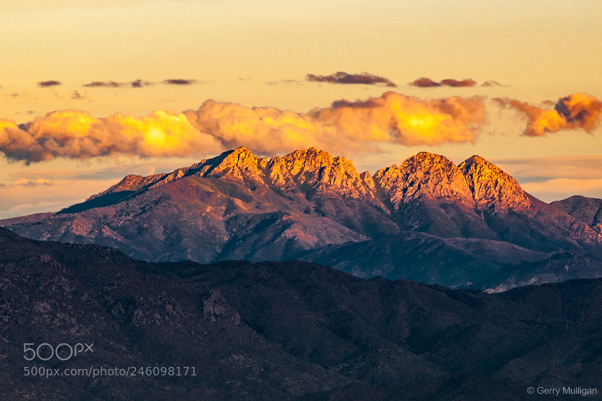Nikon D300 sample photo. Four peaks at sunset photography