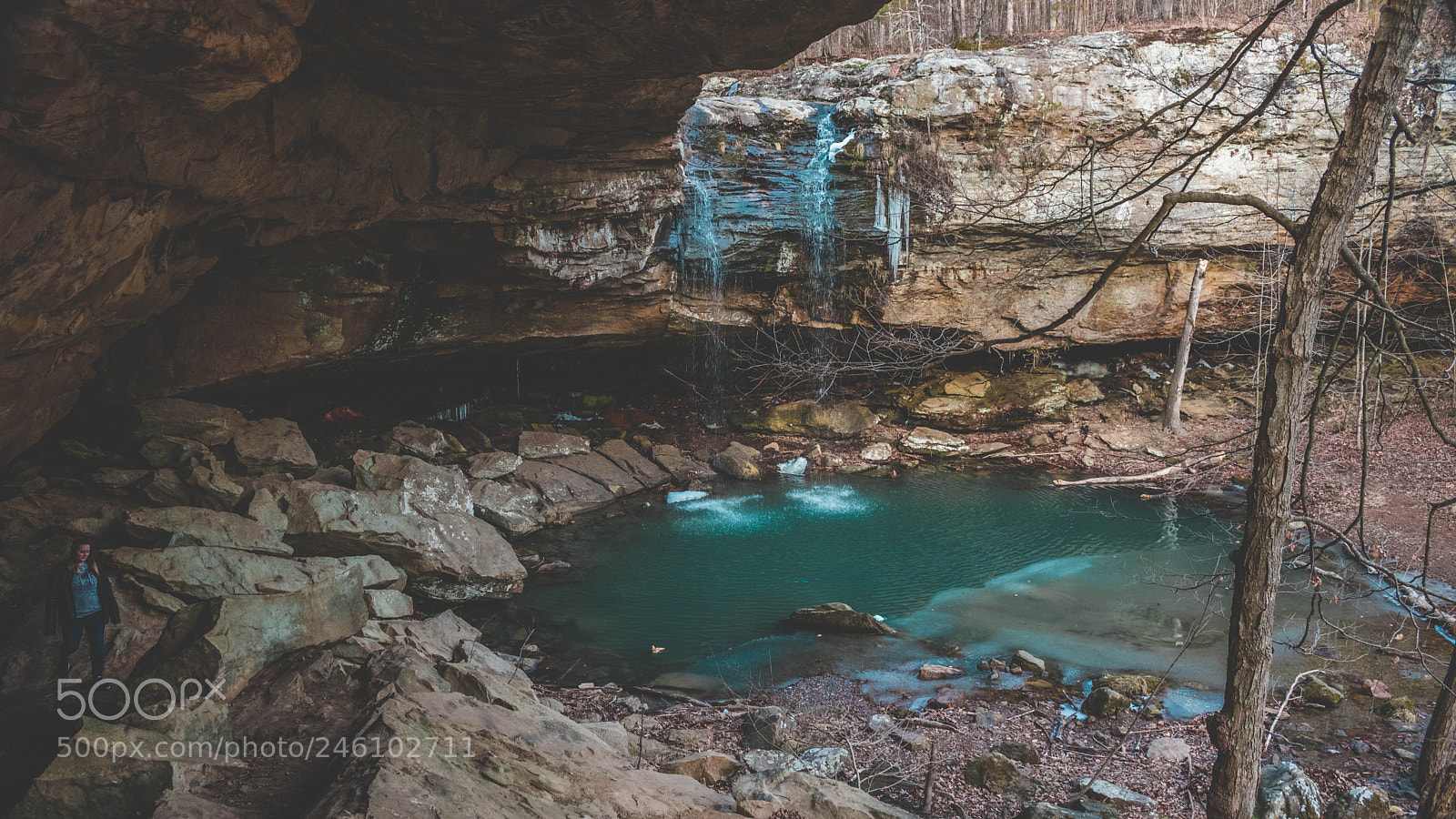 Canon EOS 750D (EOS Rebel T6i / EOS Kiss X8i) sample photo. Underneath the waterfall photography