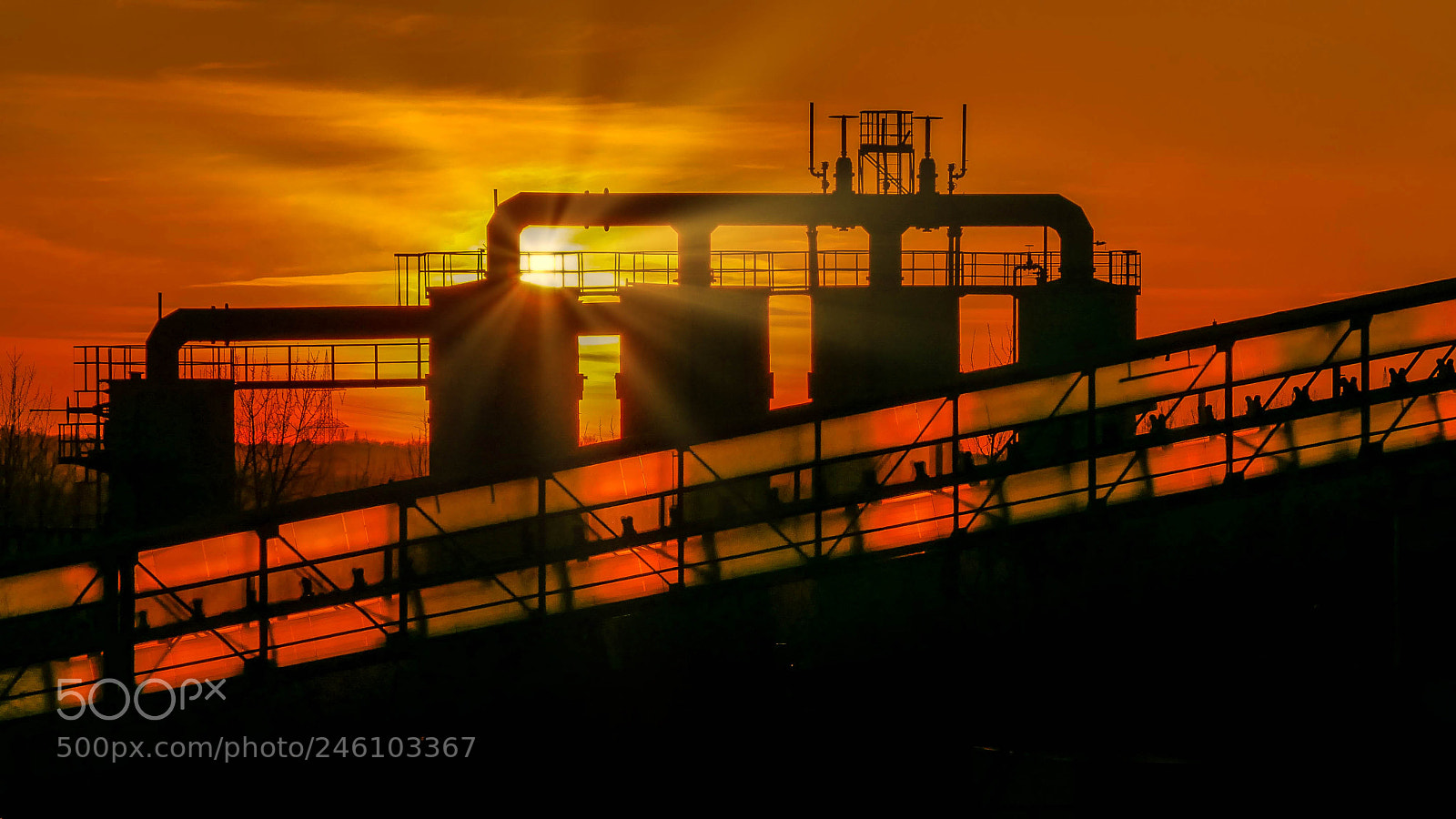 Panasonic DMC-G81 sample photo. Industrial sundown photography