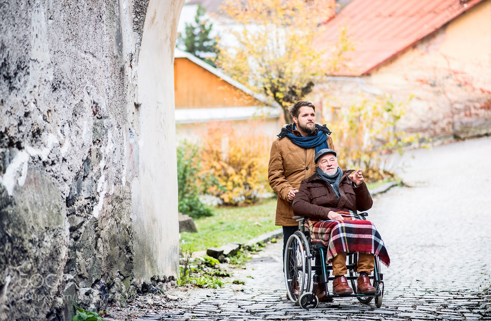 Nikon D5 sample photo. Senior father in wheelchair photography