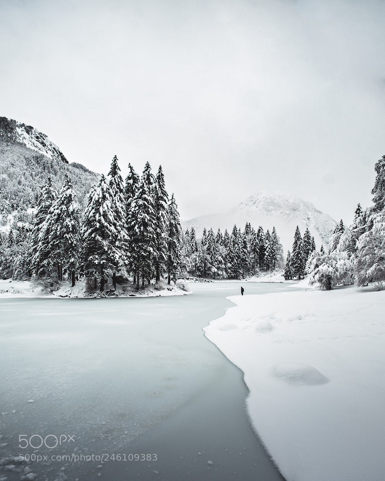 Fujifilm X-T2 sample photo. Frozen lago del predil photography