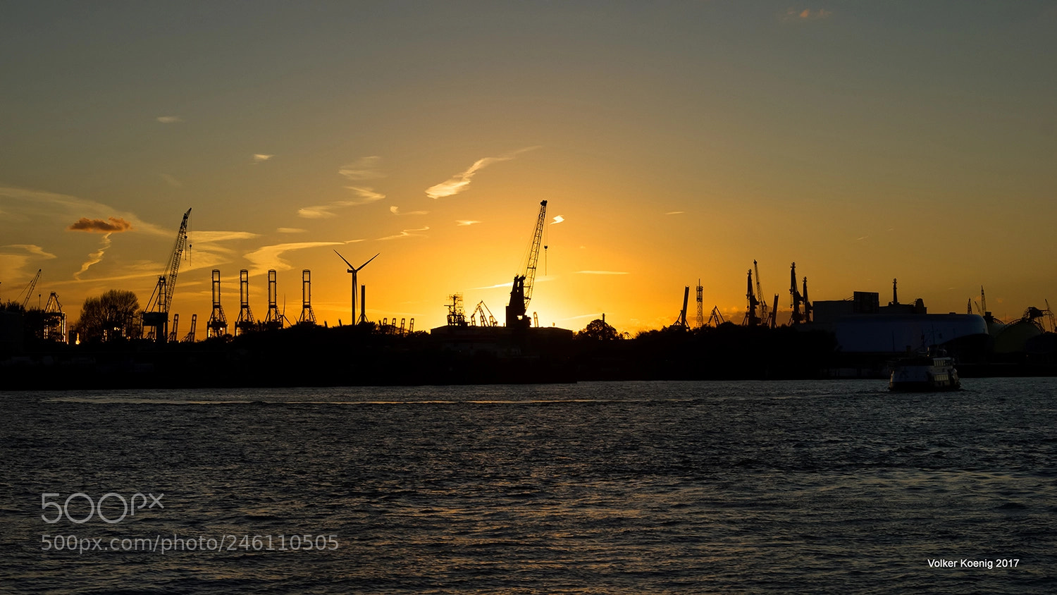 Pentax K-5 II sample photo. Sunset @hamburg habour photography