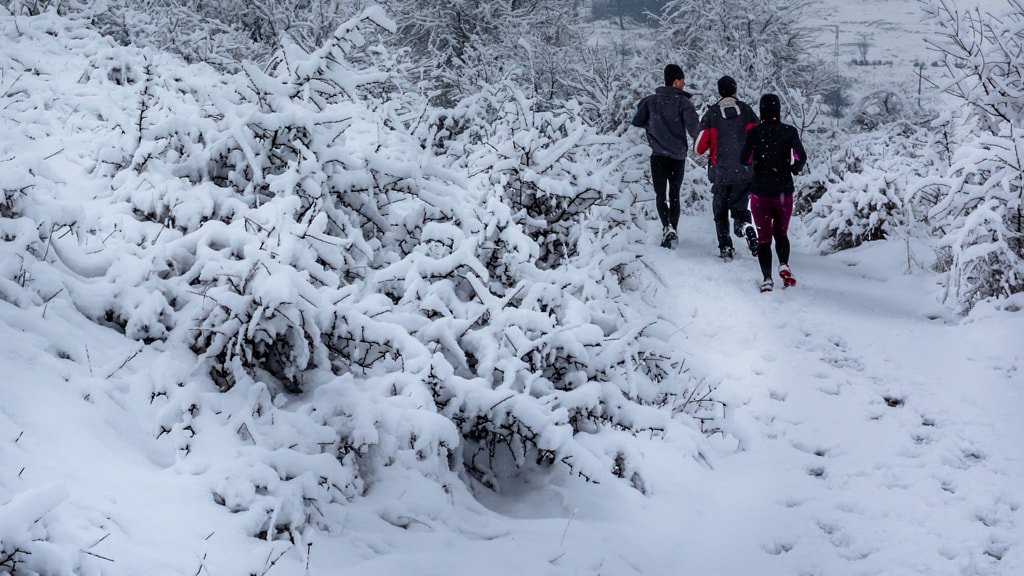 Running in the snow by Milen Mladenov on 500px.com