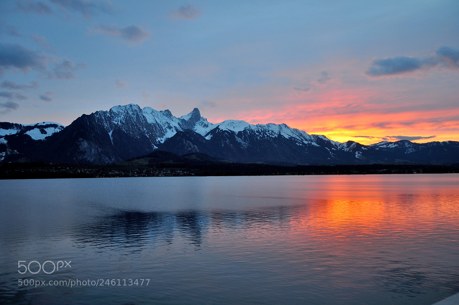 Nikon D90 sample photo. Switzerland sunset on a photography