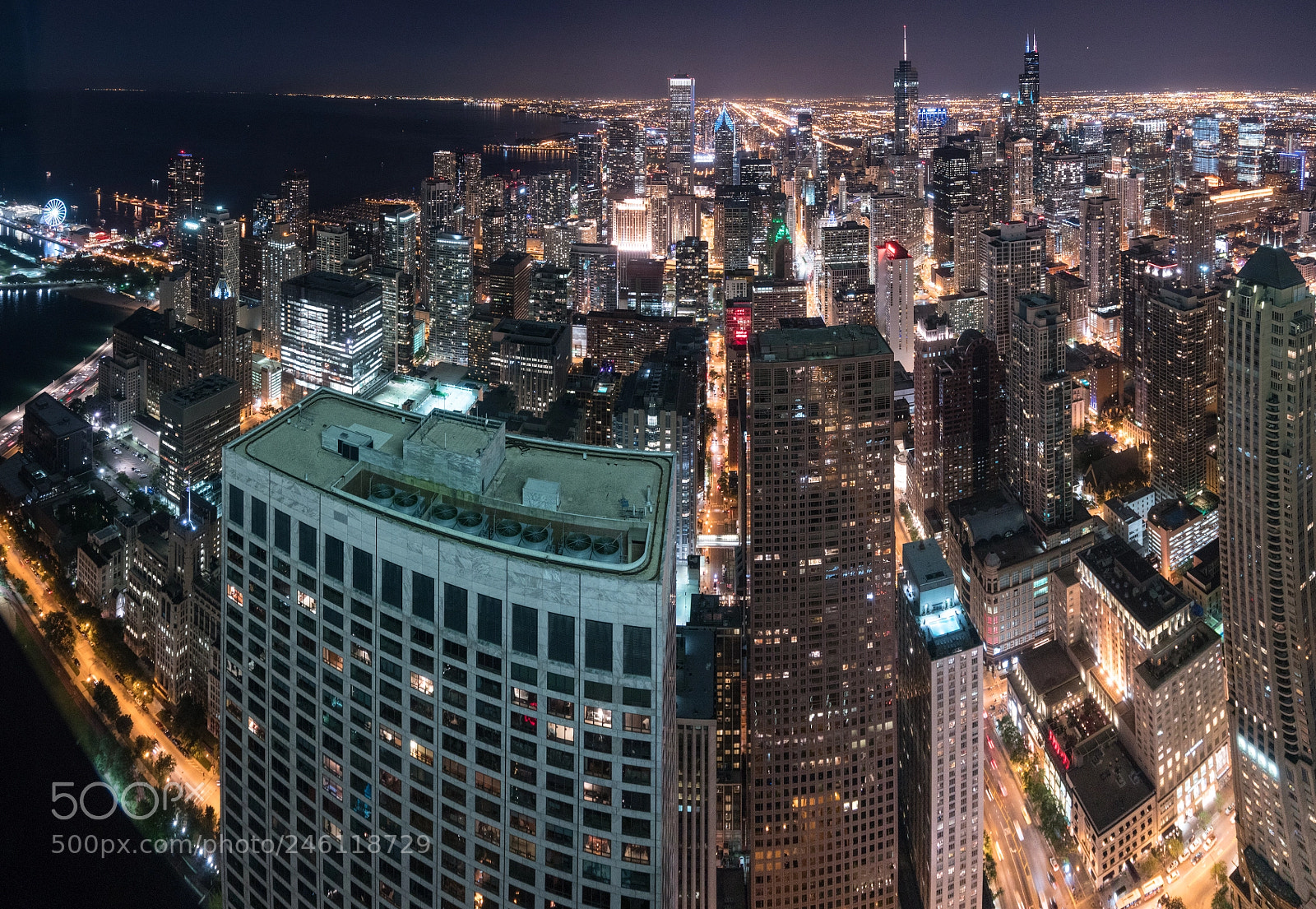 Sony a7R II sample photo. Above the chicago night photography