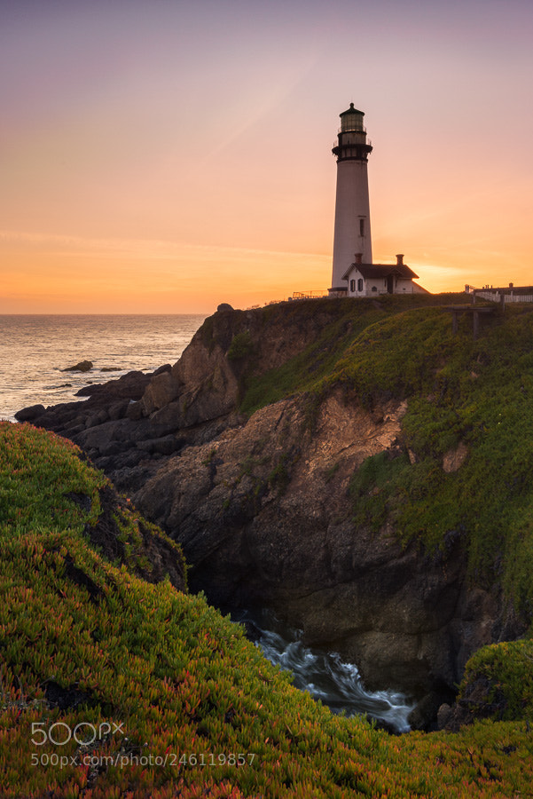 Nikon D810 sample photo. Lighthouse at sunset photography