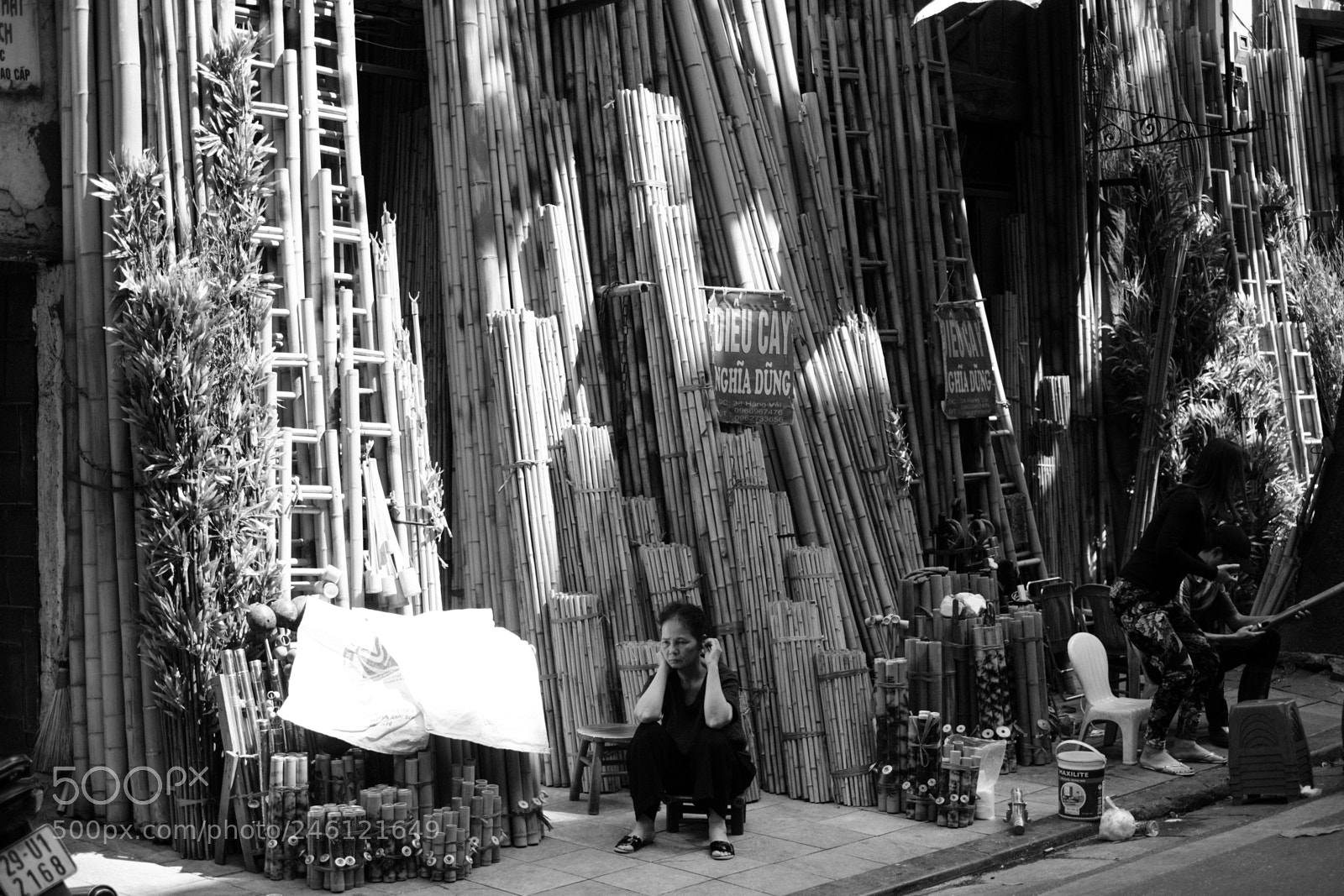 Fujifilm X-Pro2 sample photo. Bamboo shop, hanoi photography