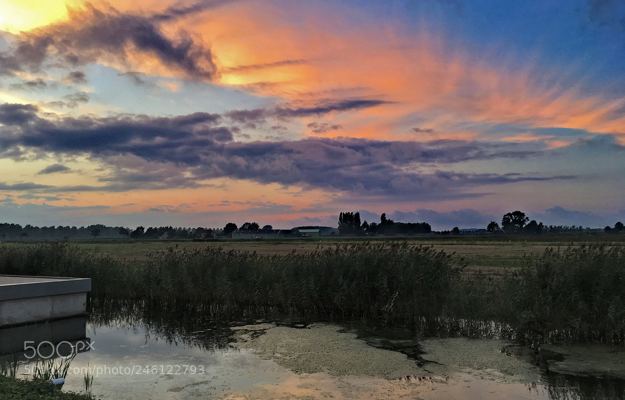 Apple iPhone SE sample photo. Blue orange sky photography
