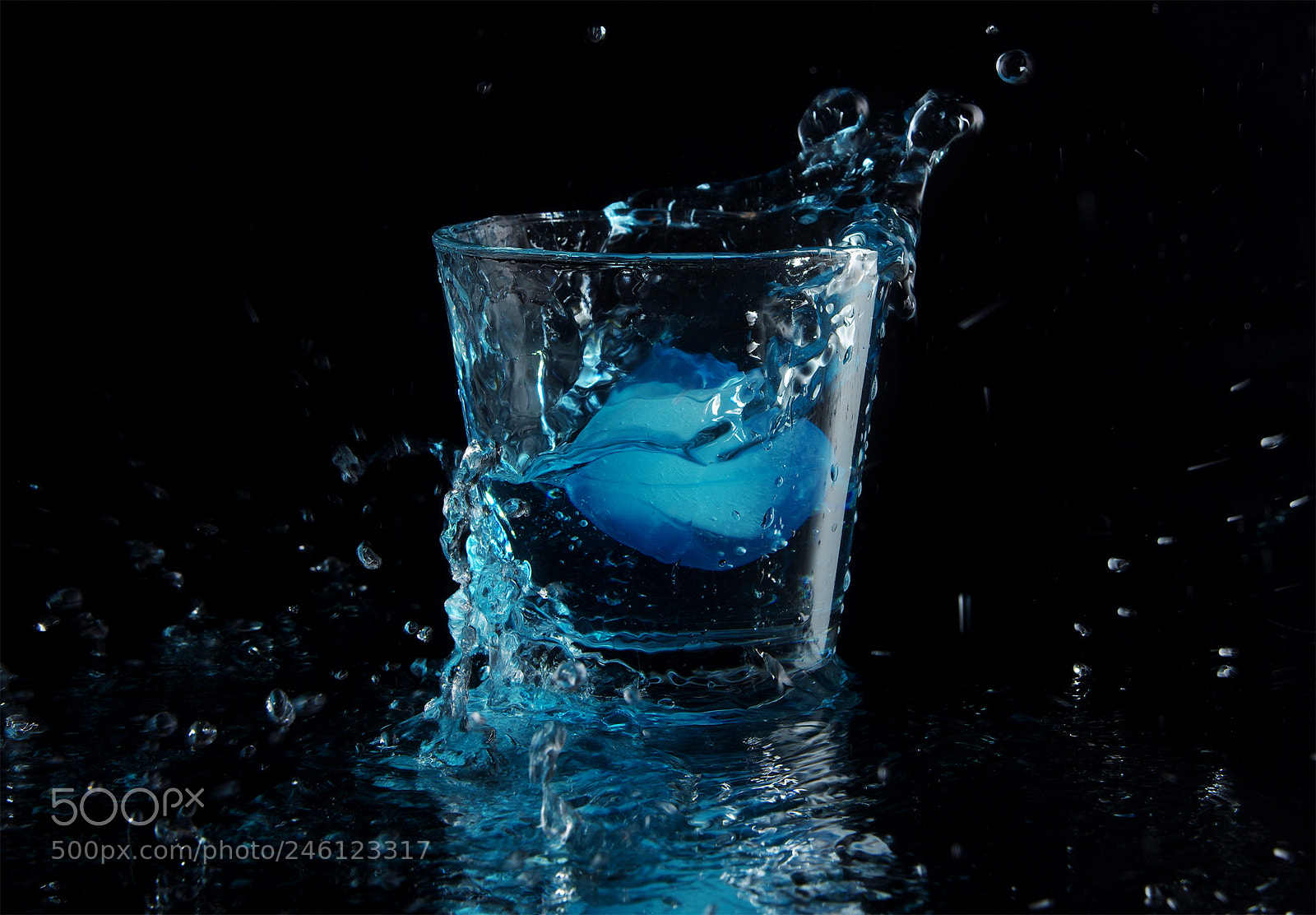 Pentax K-5 sample photo. Blue splashes photography