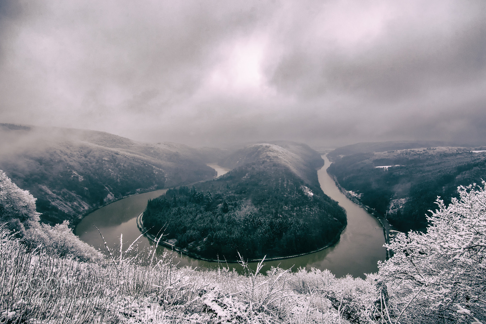 Nikon D7100 sample photo. Saarschleife im winter photography