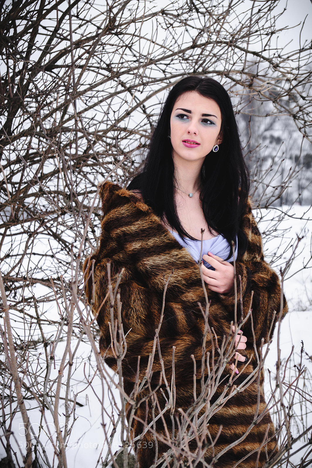 Sony SLT-A58 sample photo. Kamila in snowy weather photography