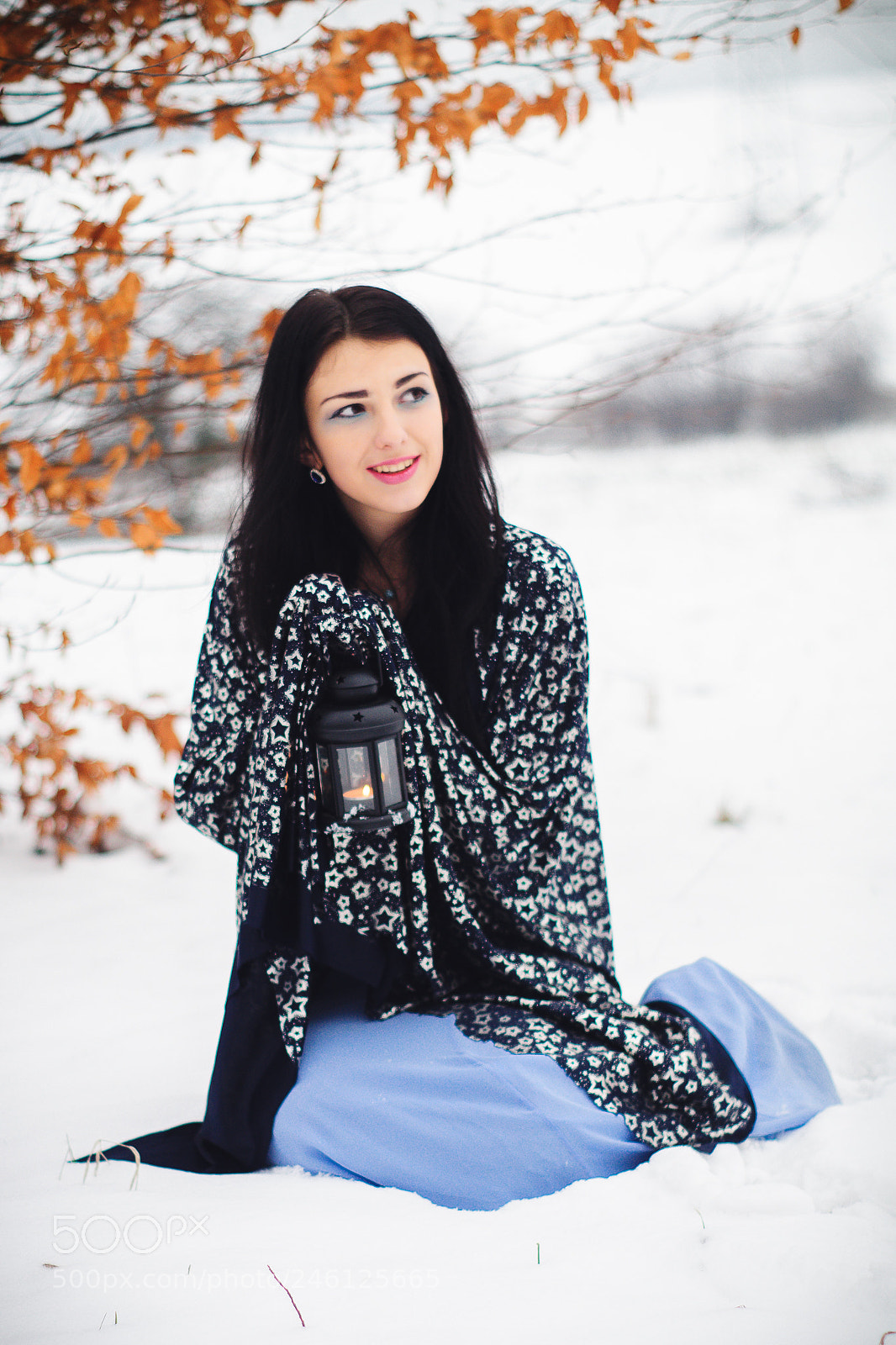 Sony SLT-A58 sample photo. Kamila in snowy weather photography