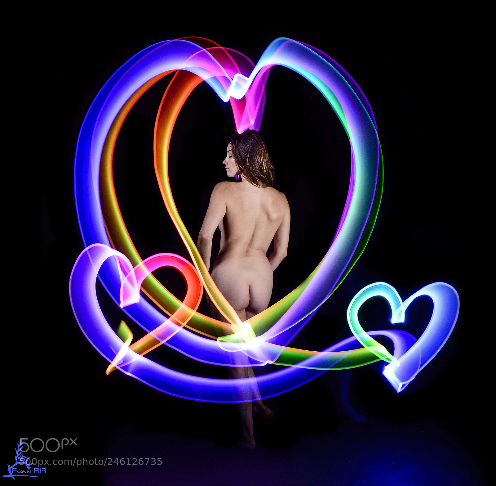 Nikon D3200 sample photo. Christelle 01, light painting photography