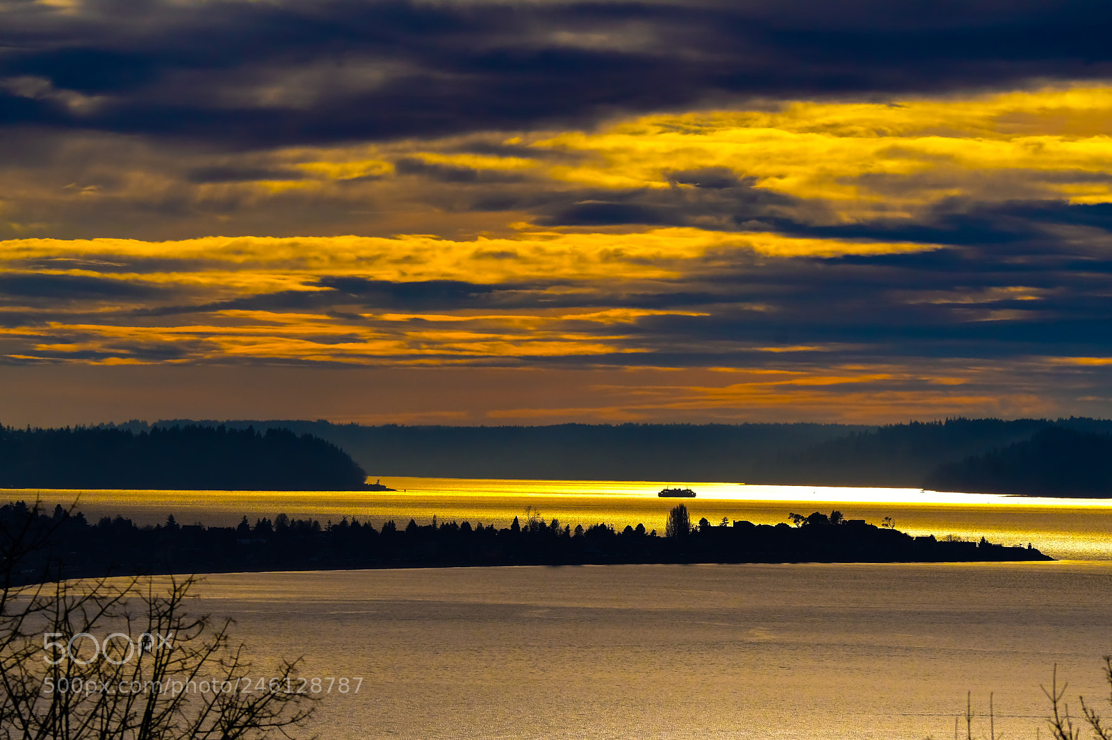 Nikon D500 sample photo. Sun setting on puget photography