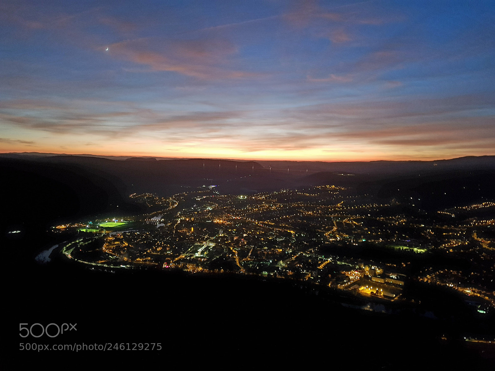 Samsung Galaxy S8 sample photo. Millau tonight photography