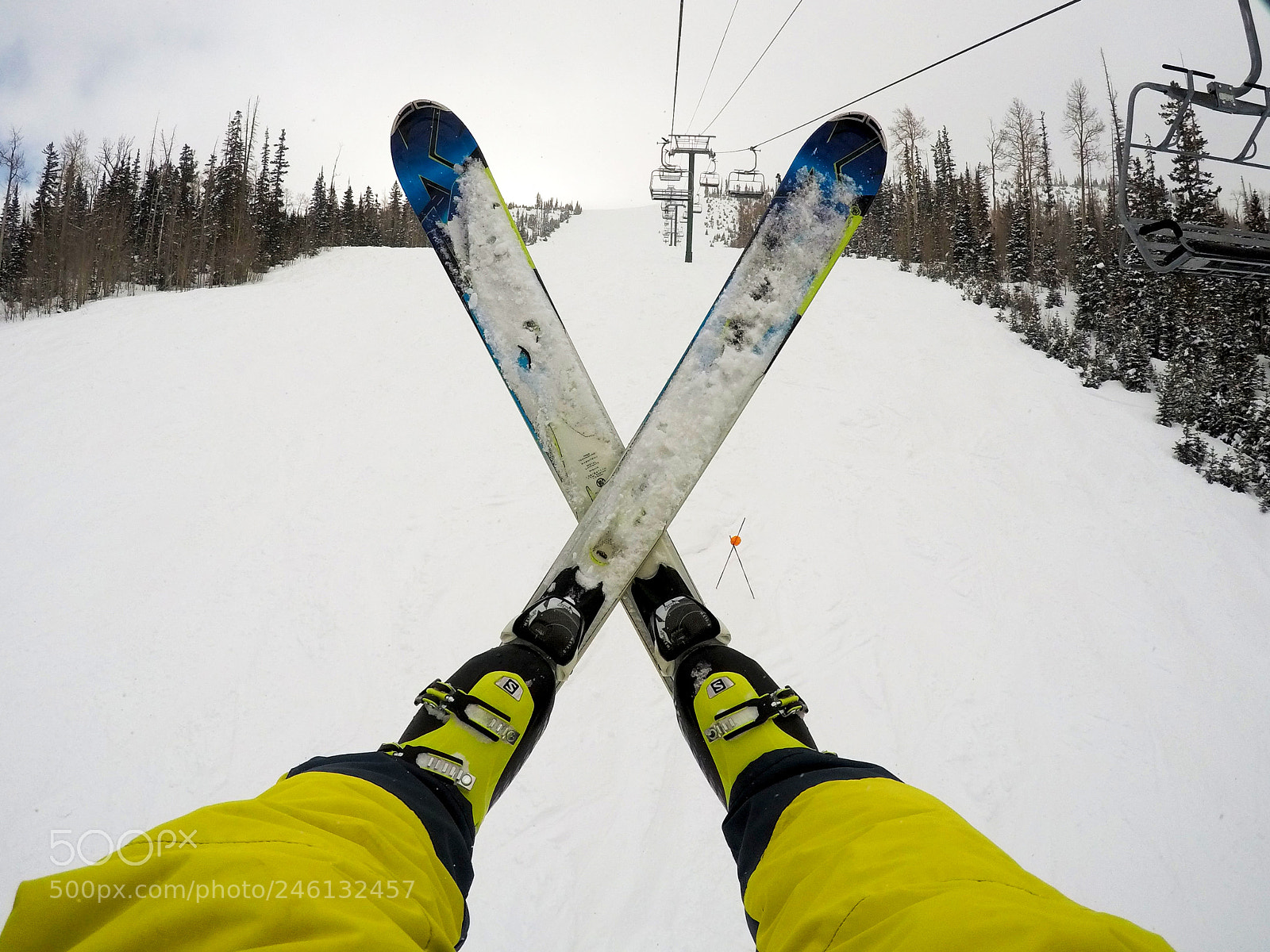 GoPro Hero5 Black sample photo. Crossed skis photography