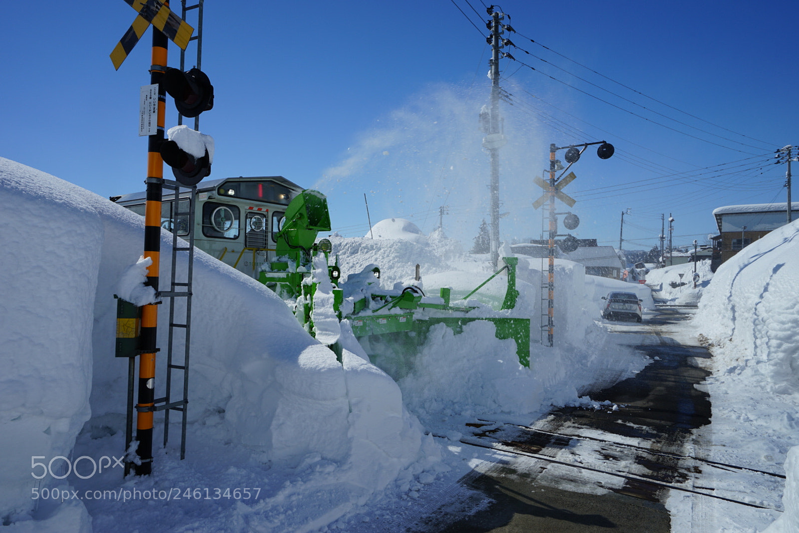 Sony a7 II sample photo. Snowplow 飯山線 photography