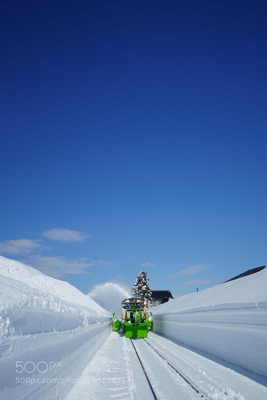 Sony a7 II sample photo. Snowplow 飯山線 photography