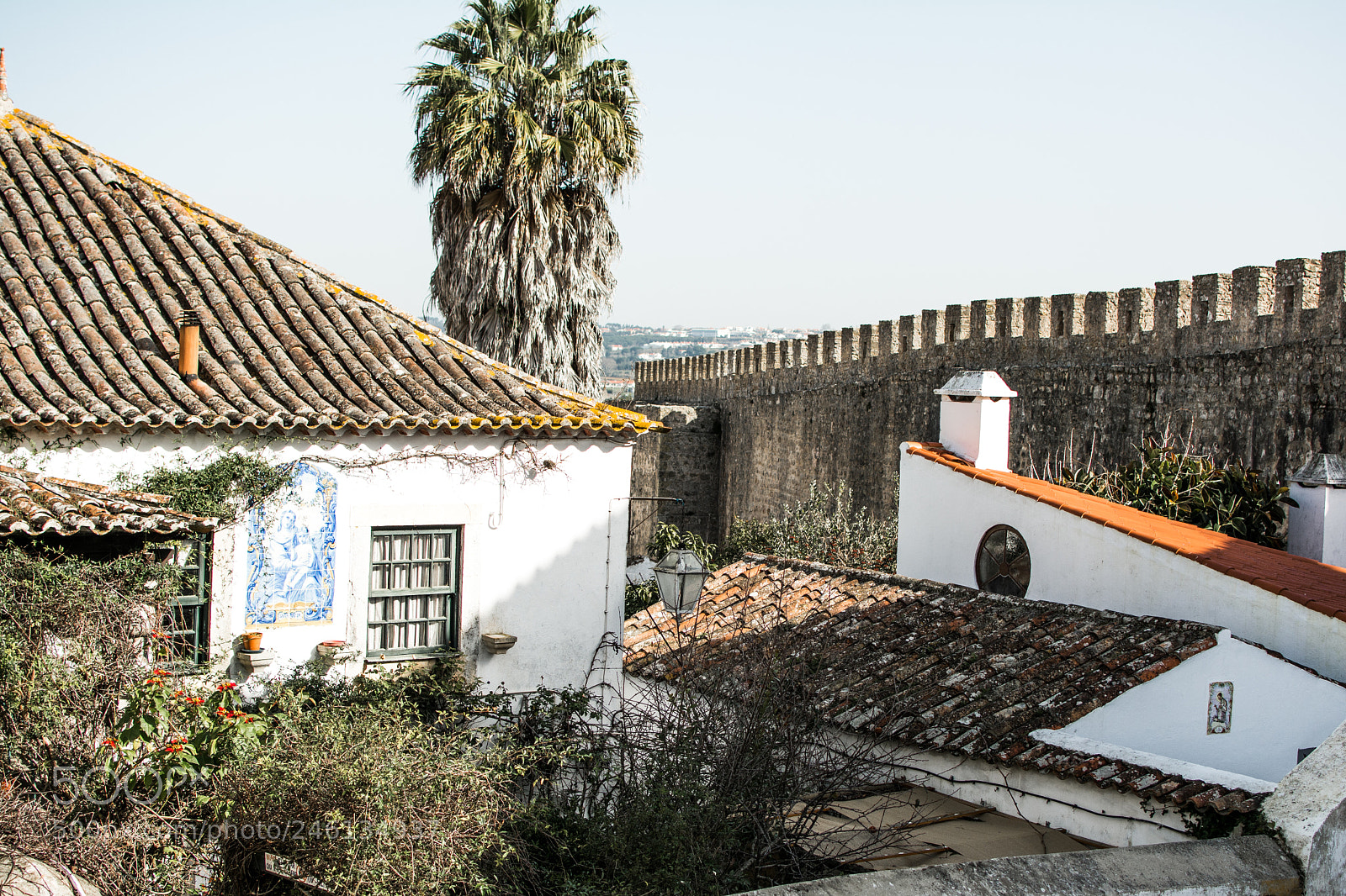 Nikon D7100 sample photo. Fortified town of obidos photography