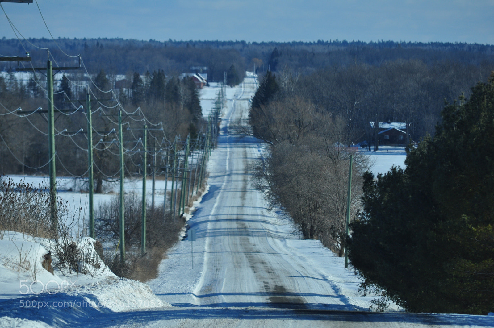 Nikon D5000 sample photo. Long country road photography