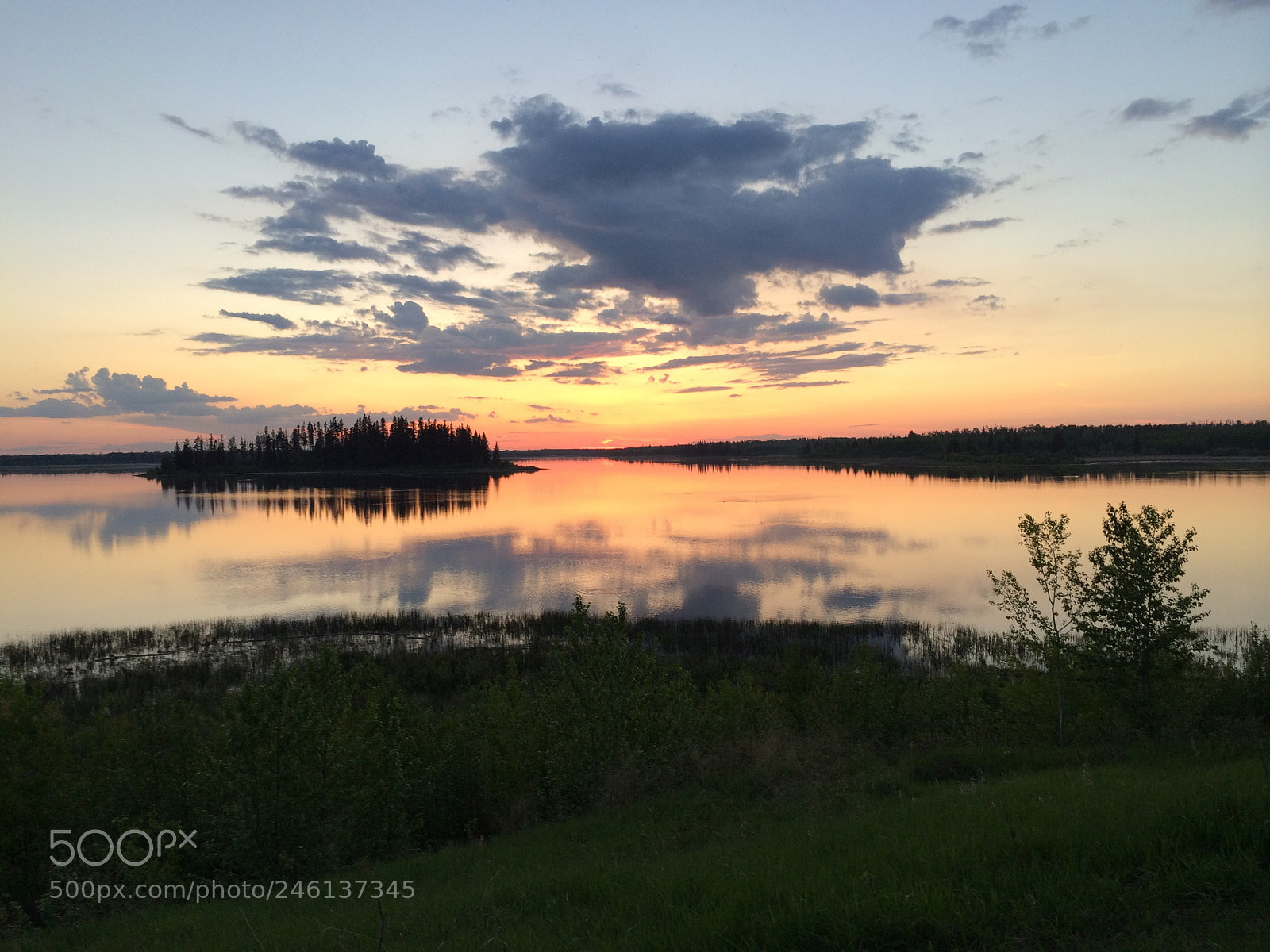 Apple iPhone 5s sample photo. Elk island sunset photography