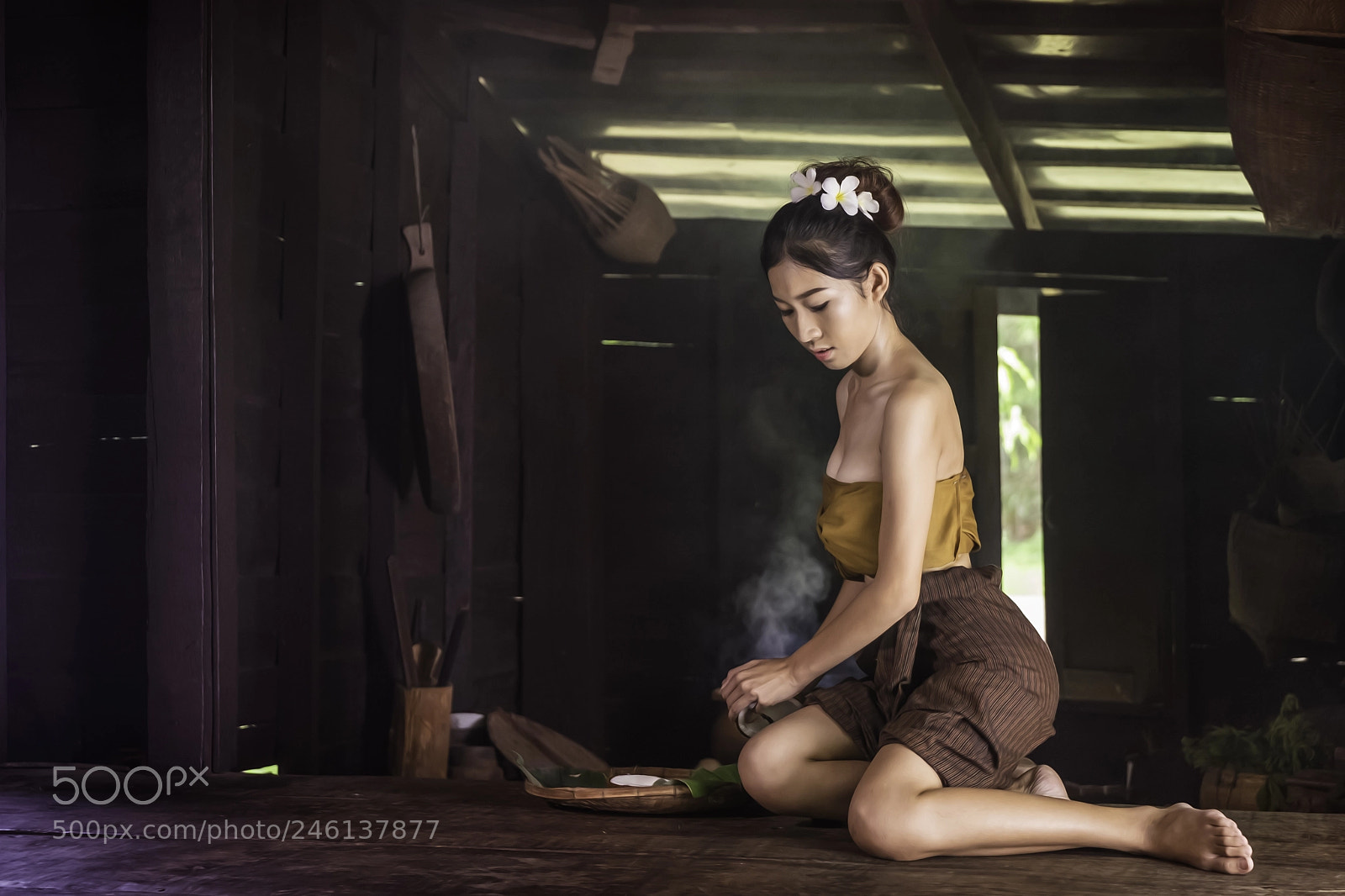 Fujifilm X-T1 sample photo. Thai woman cooking in photography